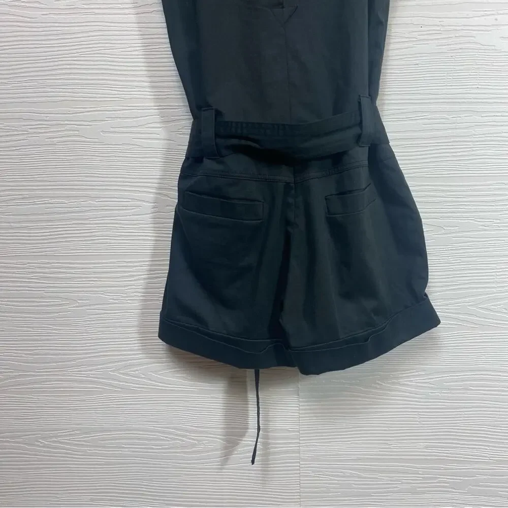 Maje Black Button Up Front Utility Romper with Belt Size 1 US S - Picture 10 of 13